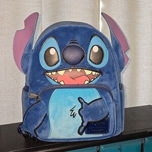 Loungefly Disney Stitch Shaka Backpack (Flocked)